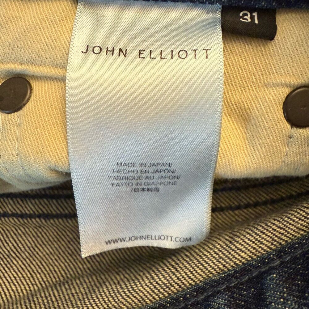 John Elliott Medium Wash Straight Jeans Button Fly Japan Size 31 Pockets - Picture 9 of 15
